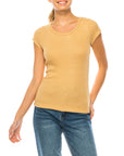 Fabina Bamboo Waffle Basic Top