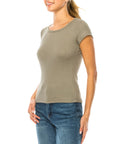 Fabina Bamboo Waffle Basic Top