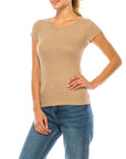 Fabina Bamboo Waffle Basic Top