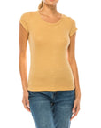 Fabina Bamboo Waffle Basic Top