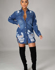 Sexy Denim Jacket Dress by Claude