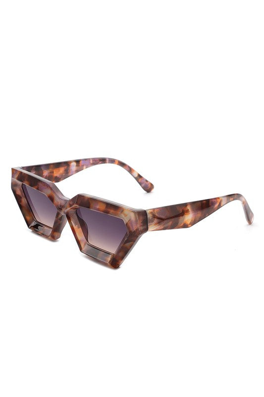 Retro Square Chunky Cat Eye Fashion Sunglasses