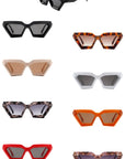 Retro Square Chunky Cat Eye Fashion Sunglasses