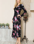 Rosalie Floral True Wrap Maxi Dress