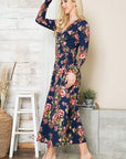 Rosalie Floral True Wrap Maxi Dress