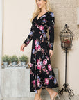 Rosalie Floral True Wrap Maxi Dress
