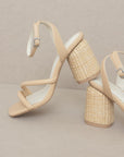 Oasis Society Alaia - Strappy Raffia Heel Sandal