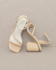 Oasis Society Alaia - Strappy Raffia Heel Sandal