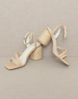 Oasis Society Alaia - Strappy Raffia Heel Sandal