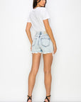 Artemis Vintage High Rise Frayed Hem Short