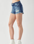 Artemis Vintage Mid Rise Patch Detail Short