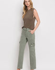 VERVET by Flying Monkey High Rise Cargo Straight Jeans