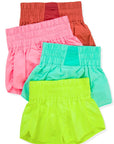 Zenana Windbreaker Smocked Running Shorts - Online Only