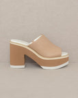 Oasis Society Maren - Layered Platform Heel Slides