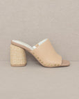 Oasis Society Serena - Studded Raffia Slide Heel