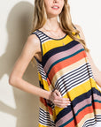 e Luna Multi Stripe Jersey Tank Top