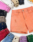 La Miel Casual Washed Denim Shorts with Pockets