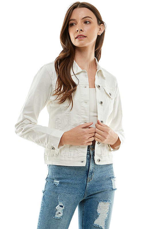 Spandex  Ladies  Casual Denim Jacket - Online Only