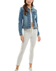 Spandex  Ladies  Casual Denim Jacket - Online Only