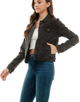 Spandex  Ladies  Casual Denim Jacket - Online Only