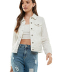 Spandex  Ladies  Casual Denim Jacket - Online Only