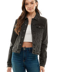 Spandex  Ladies  Casual Denim Jacket - Online Only