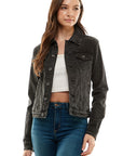 Spandex  Ladies  Casual Denim Jacket - Online Only