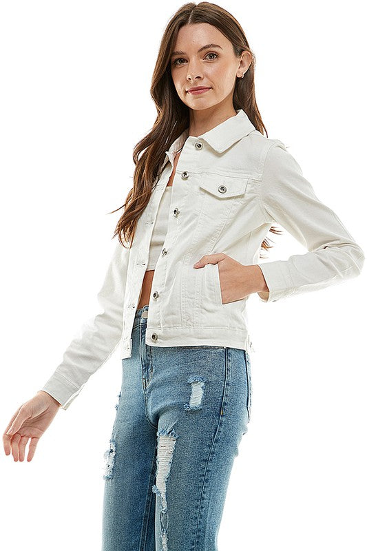 Spandex  Ladies  Casual Denim Jacket - Online Only