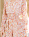 Floral Wrap Tiered Dress — Puff Sleeve Prairie Mini Dress