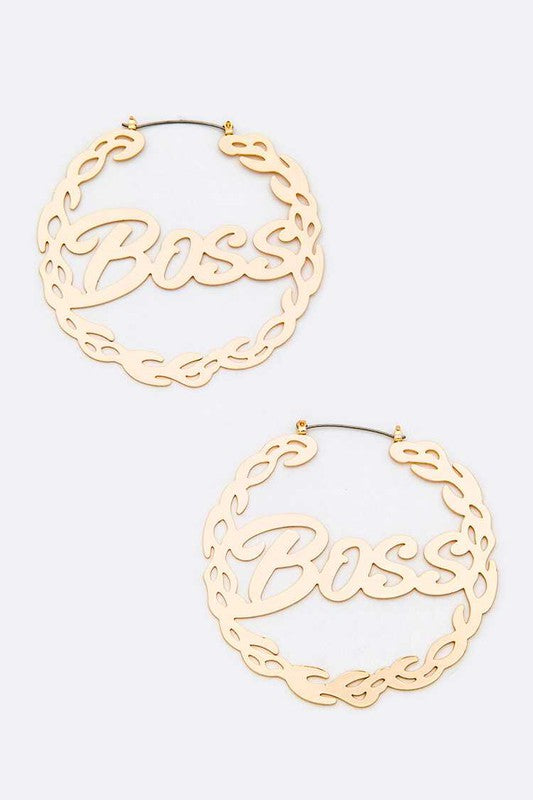 BOSS Iconic Hoop Earrings