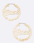 BOSS Iconic Hoop Earrings