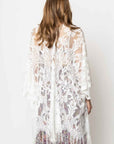 Elegant Lace Fringed Kimono