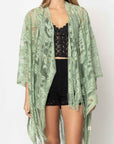 Elegant Lace Fringed Kimono