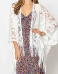 Elegant Lace Fringed Kimono