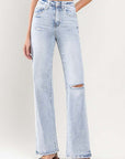 VERVET by Flying Monkey 90's Vintage Super High-Rise Flare Jeans