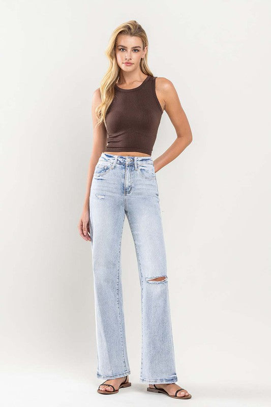 VERVET by Flying Monkey 90&#39;s Vintage Super High-Rise Flare Jeans