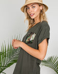 e Luna PLUS Camouflage Sequence Pocket Top