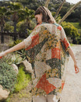 Allover Floral Print Kimono