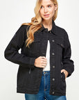 Blue Age Women's Denim Jacket with Fleece Hoodies