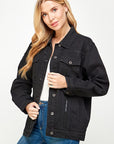 Blue Age Women's Denim Jacket with Fleece Hoodies