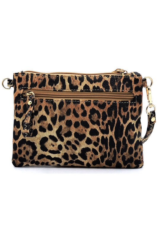 Leopard Clutch &amp; Cross Body Bag