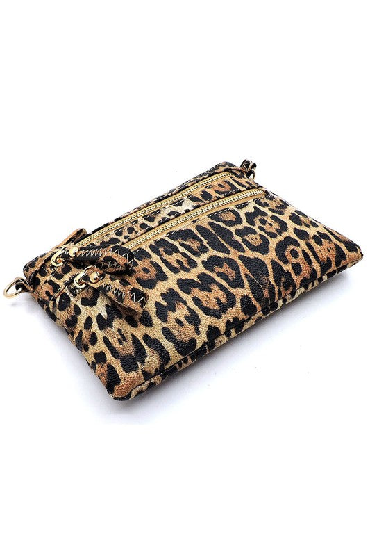 Leopard Clutch &amp; Cross Body Bag