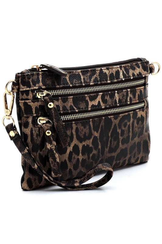 Leopard Clutch &amp; Cross Body Bag