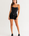 Le Lis Hot Fix Sleeveless Body Suit - Online Only