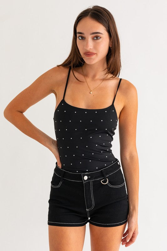 Le Lis Hot Fix Sleeveless Body Suit - Online Only