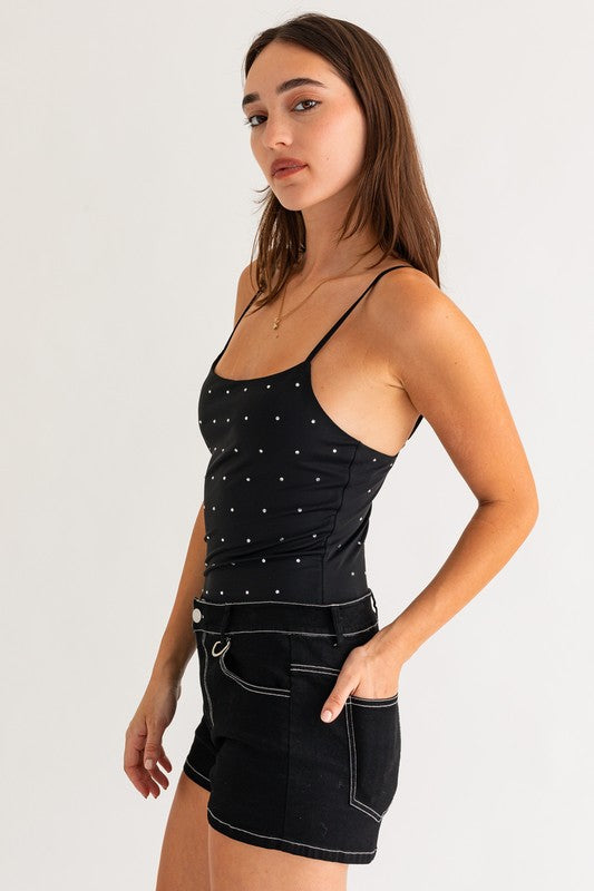 Le Lis Hot Fix Sleeveless Body Suit - Online Only