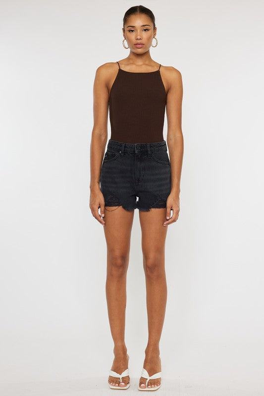 Kan Can High Rise Denim Shorts - Online Only
