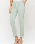 VERVET by Flying Monkey Mid Rise Crop Straight Jeans