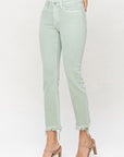 VERVET by Flying Monkey Mid Rise Crop Straight Jeans