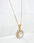 Natural Elements White Sunburst Necklace